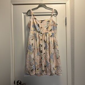 torrid Light Pink Floral Button-Front knee length Sundress Size 1X